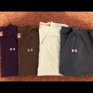 LOT* 4 Under Armor heat gear work out tees